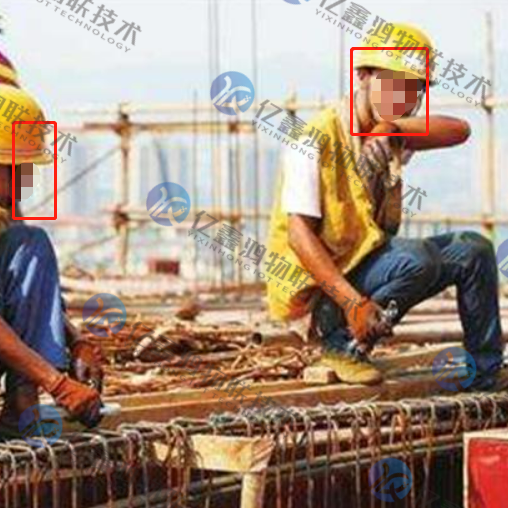 安全帽识别监测预警系统用于(工地、工厂、园区、矿山)等场景