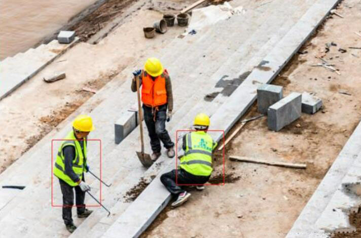 反光衣实时识别检测系统 自动识别是否规范穿着反光工作服