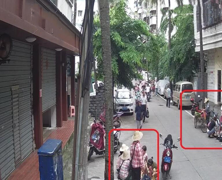 占道监测识别系统 AI自动检测占道经营、乱停乱放