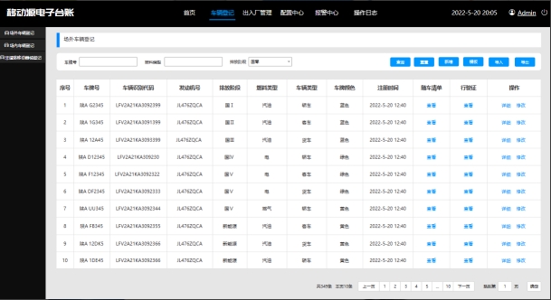 环保车辆电子台账监管平台建设方案