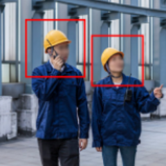 AI算法精准识别未戴安全帽、未穿工服行为