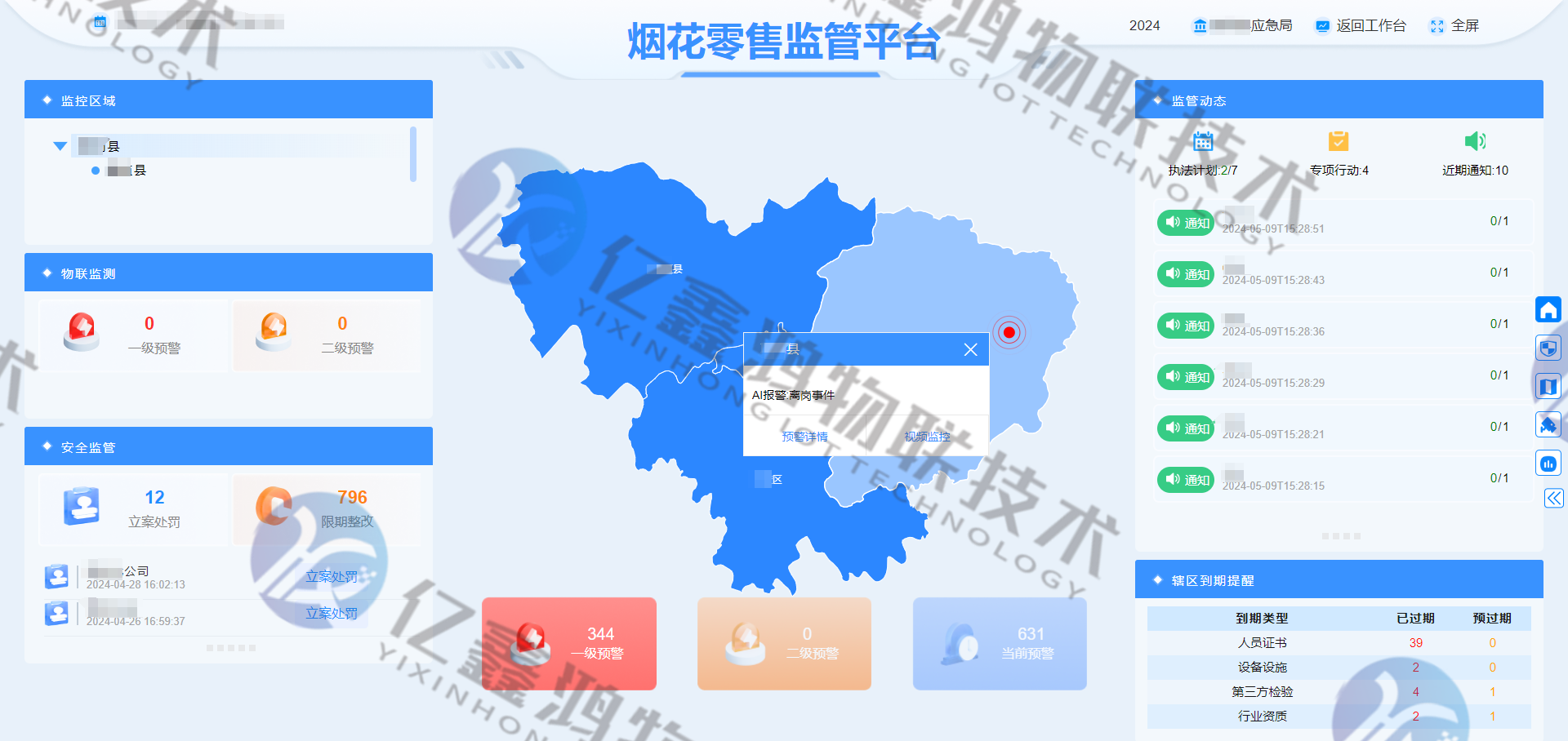 烟花爆竹零售安全监管系统解决方案